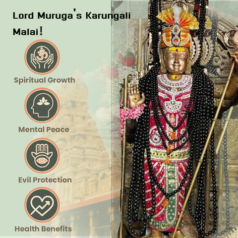 Original Karungali Malai 108-Beads Ebony Wood with Govt. Certified