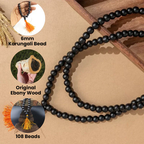 Original Karungali Mala  – Sacred Blackwood Beads for Protection & Power